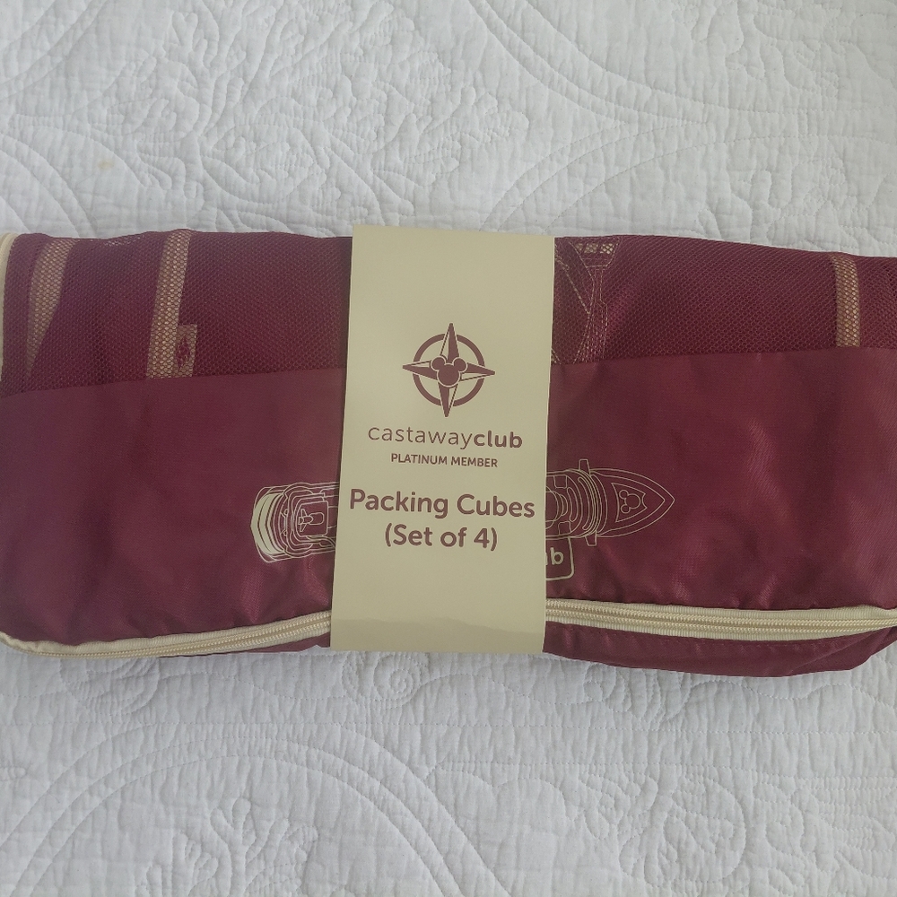 Disney Burgundy and Cream Packing Cubes Set of 4